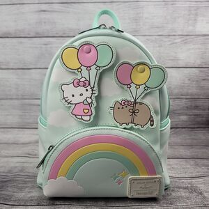 Loungefly Hello Kitty x Pusheen Rainbow Mini Backpack Balloon USED